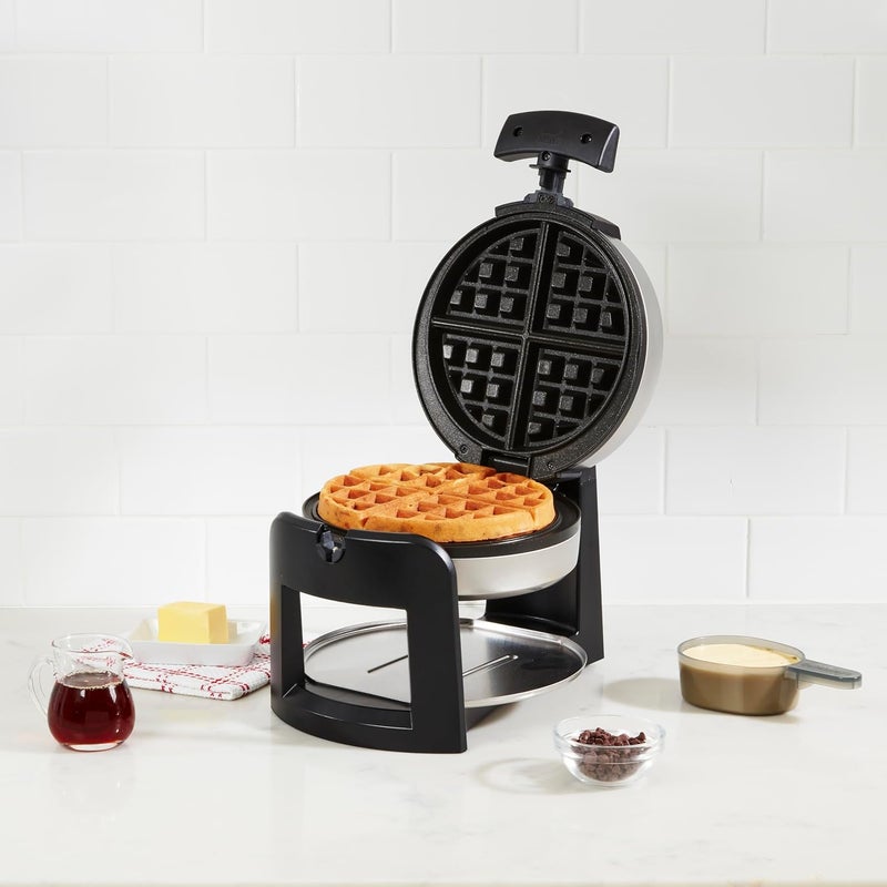 Cuisinart صانعة الوافل البلجيكية القابلة للتقليب، أسود/فضي، بسماكة 1 بوصة، WAF-F30NAS - Image 3